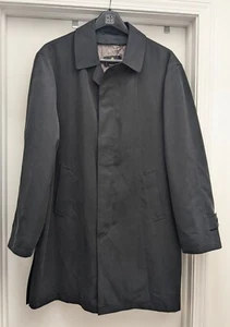 Vtg Bill Blass Black Label Full Length Trench Coat Men's 44L Removable Liner - Picture 1 of 22