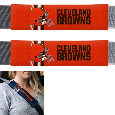 New NFL Cleveland Browns Car Truck Suv Van Rally Seat Belt Pads Covers Set Cover