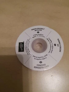 Nuevo rollo de cinta de estampación muérdago oringinal 8 yardas blanco con St rojo - Imagen 1 de 3