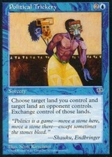 1x Political Trickery Moderate Play, English Mirage MTG Magic