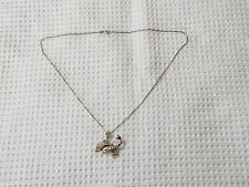 Vintage FAS Italy 925 Sterling Silver Necklace With Dolphins Pendant