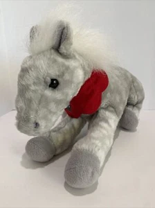 Wells Fargo Toys R Us Shamrock 2013 Grey And White Horse Plush 14” Red Bandana - Picture 1 of 10