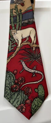 Corbata WWF World Wildlife Fund 58" L x 3,75" W 100 % seda gato salvaje tema corbata Foto 1 de 4