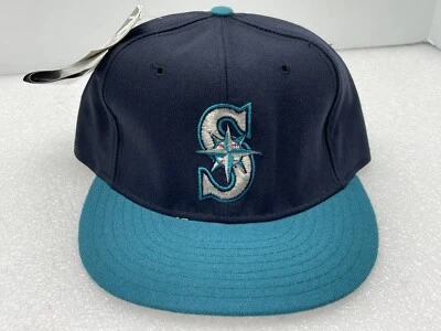 VINTAGE 90's NEW ERA SEATTLE MARINERS 5950 PRO MODEL DIAMOND 7-1/2 HAT DEADSTOCK - Image 1 of 4