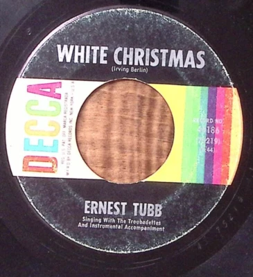ERNEST TUBB WHITE CHRISTMAS/BLUE CHRISTMAS DECCA RECORDS VINYL 45 54-55 - Image 1 of 3
