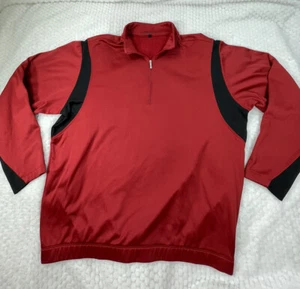 Giacca Nike Golf Rossa Tg Med Therma Fit 1/2 Zip Pullover Jacket - Foto 1 di 8