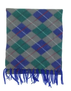 $65 Bloomingdale'S Unisex Men Blue Gray Plaid Dress Casual Winter Muffler Scarf - Picture 1 of 2