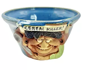 Vintage 2002 Signed Jac Genovese Cereal Killer Bowl Pottery Stoneware RARE - Picture 1 of 10