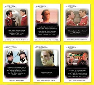 2008 Star Trek Movies In Motion Quotable Star Trek Movies Complete Set Q1 - Q10
