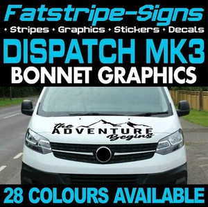 passend für Citroen Dispatch MK3 ADVENTURE STARTS MOTORHAUBE GRAFIK AUFKLEBER CAMPER VAN - Bild 1 von 2