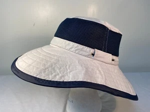 Broner Sun Hat Adult Beige Blue Brimmed - Size M - Picture 1 of 3