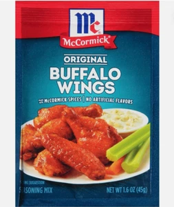 McCormick Buffalo Wings Original Seasoning Mix 1.6oz ea (6 Packs) BBD 2.26.25 - Picture 1 of 1