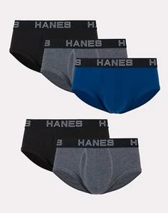Hanes Ultimate Comfort Flex Fit Men's Briefs with Total Support Pouch, 5-Pack M - Picture 1 of 4