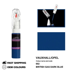 FOR VAUXHALL / OPEL BRITISH GAS DARK BLUE 682 Touch Up Paint Pen Brush Fix Kit - Picture 1 of 8