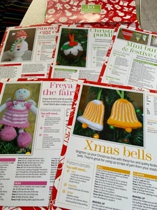 Knit Today Pack 10 Festive Patterns Christmas Cake, Pudding, Bells, Fairy, Bells - Picture 1 of 6