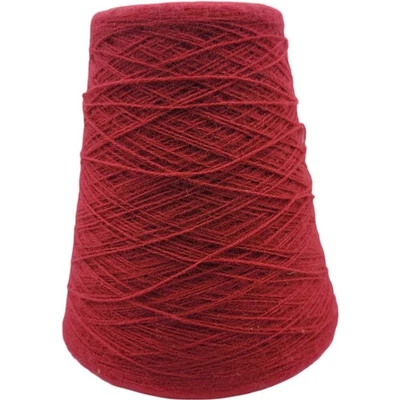 Cono acrílico rojo frambuesa vintage hilo tejido ganchillo Foto 1 de 3