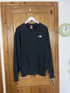 The North Face Black Classic Logo Crew Sweatshirt Mens L / women’s XL Jumper - Picture 1 of 11