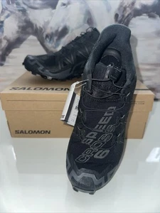Salomon Speedcross 6 Mujer 9 Negro/Negro/Fantasma Atlético Senderismo Speedlace Nuevo en Caja - Imagen 1 de 7
