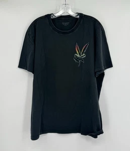 AllSaints Herren T-Shirt schwarz Grafik Chronik Kurzarm Rundhals Gr. L - Bild 1 von 3