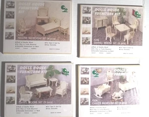 4 Nuevos Kits Hágalo Usted Mismo Minituario Casa de Muñecas Muebles Comedor Dormitorio Salón  - Imagen 1 de 6