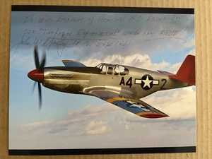 John Mosley Tuskegee Airmen Autographed 8x10 Picture Autograph - Picture 1 of 1