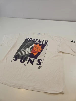 Vintage Phoenix Suns Shirt Mens Large White NBA Basketball Made USA Starter 90s - Image 1 of 4