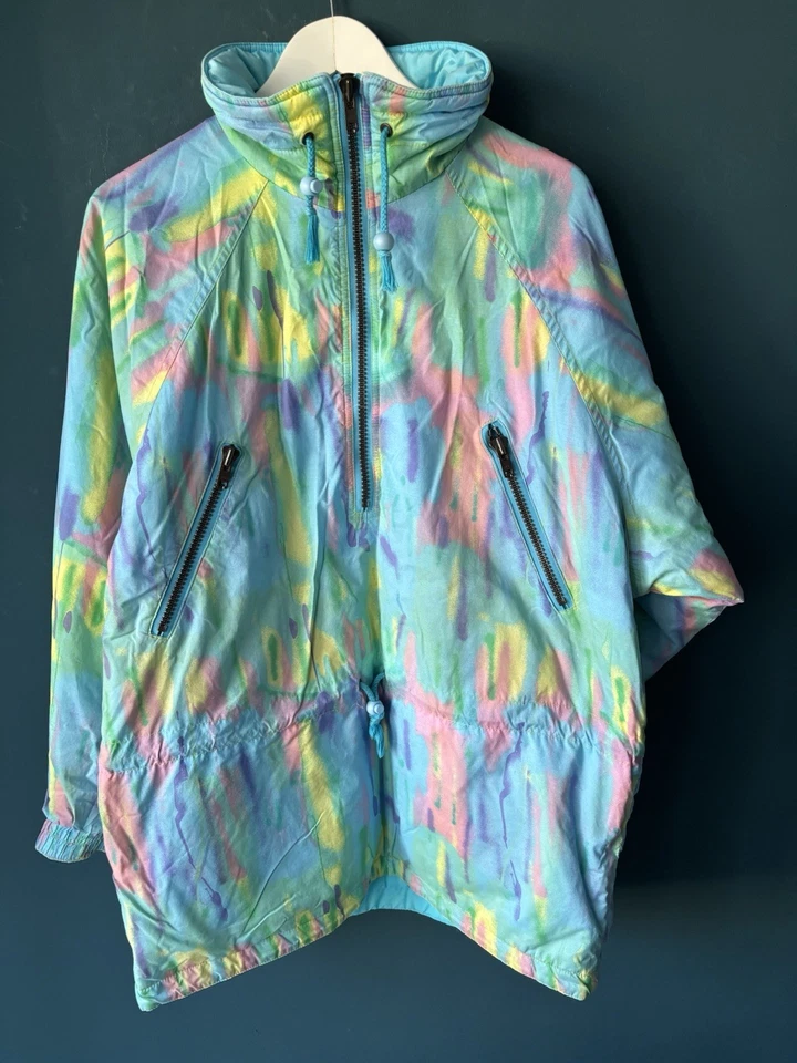 vintage women’s ski jacket, from 1980s early 1990s multi Colours Size size 12 - Image 1 of 4