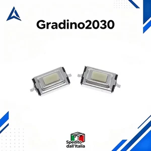10 Micro Pulsanti SMD 3x6x2.5mm Momentanei Tattili Alta Precisione Arduino PCB - Foto 1 di 2