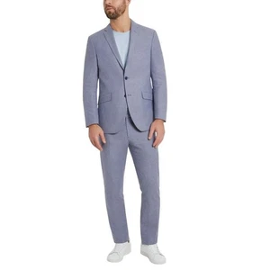 Kenneth Cole Reaction Men's Linen Techni-Cole Suit Modern Fit 38S Jacket 31Wx32L - Picture 1 of 13