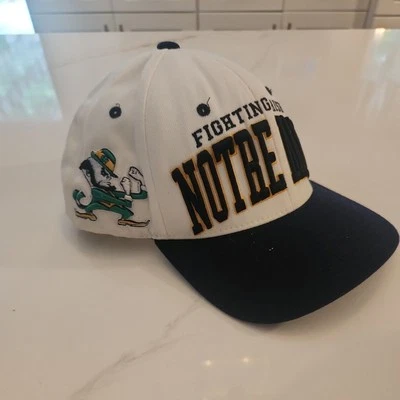 Notre Dame Fighting Irish Vintage Snapback Hat Cap Zephyr Spell-Out Adjust NCAA - Image 1 of 4
