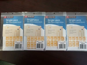 Smead 67910 Year 2010 End Tab Folder Labels 1 x 1/2 Yellow 1000 Labels (4 Bags) - Picture 1 of 2