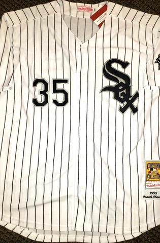 Throwback Frank Thomas Chicago White Sox #35 Mens Large Baseball Jersey Cover