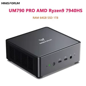 Mini pc gamer MINISFORUM UM79O Pro AMD Ryzen 9 7940HS RAM 64 Go SSD 1 To DDR5 - Photo 1 sur 24
