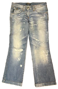 Pantalones de mezclilla Dolce Gabbana de bolsillo múltiple en dificultades, lavado ligero, 42 - Imagen 1 de 8