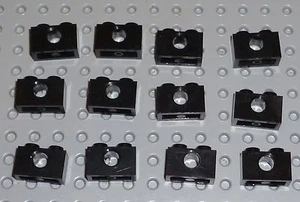12x LEGO 1X2 Black TECHNIC BRICK WITH 1 HOLE 3700 PIECES - Picture 1 of 1