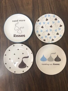 Godinger Hershey’s Kisses 6” Ceramic Dessert Plates Set Of 4 New In Box - Picture 1 of 4