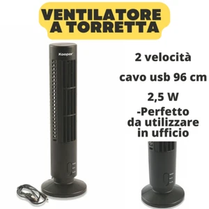 VENTILATORE USB A TORRETTA DA TAVOLO 2,5W UFFICIO CASA SCRIVANIA CALDO FRESCO - Foto 1 di 8