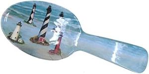 Chesapeake Bay Blue Melamine Lighthouse Spoon Rest Utensil Holder - Picture 1 of 1