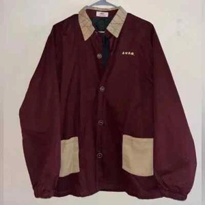 Mr. Donoo Oysa Maroon Shirt Jacket Samurai Graphic Long Sleeve, Size XL Men's - Picture 1 of 3