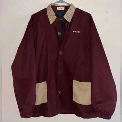 Mr. Donoo Oysa Maroon Shirt Jacket Samurai Graphic Long Sleeve, Size XL Men's - Image 1 of 3