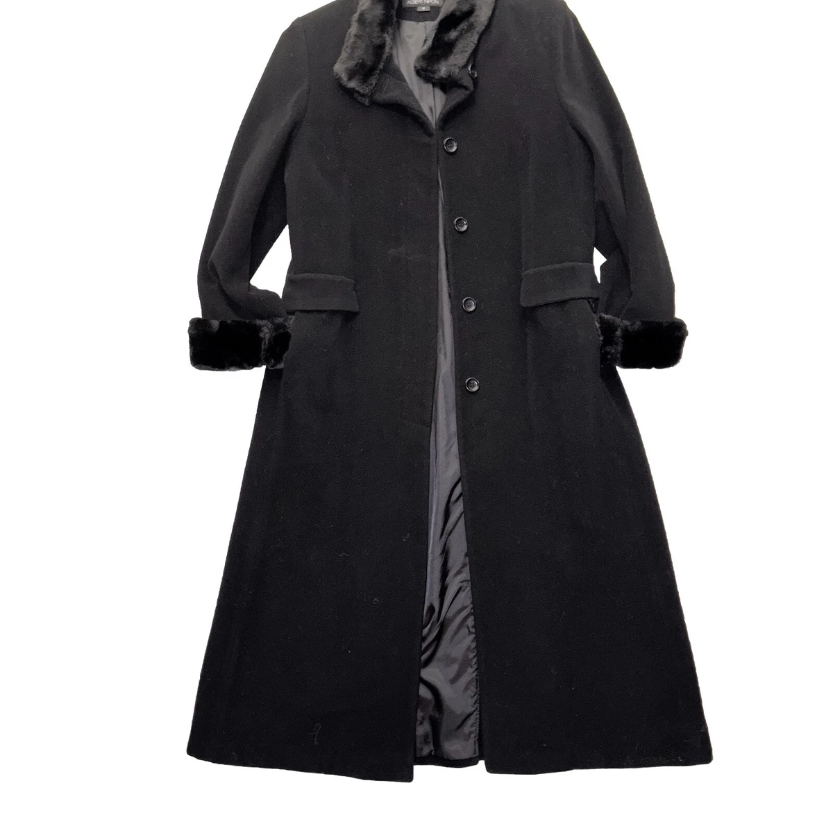ジャケット・アウター 90s Anne  black full-length coat CAROLINE ANN Coat Black | Winter coat