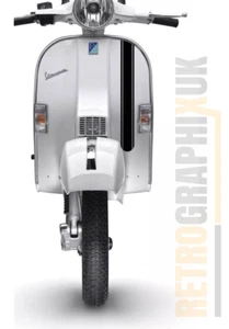 Pegatina Vespa Legshield se adapta a PX T5 LML - Calcomanía a rayas lisas LS100 SQ - Imagen 1 de 4