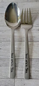 Juego de cuchara tenedor de montaña GINKGO 18/10 de acero inoxidable para servir azafata ciervo alce - Imagen 1 de 8