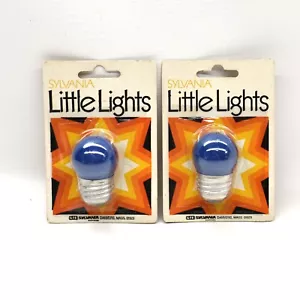 Vintage GTE Sylvania Blue Utility Bulb 7.5 w Medium base 2 packs New old stock - Picture 1 of 1
