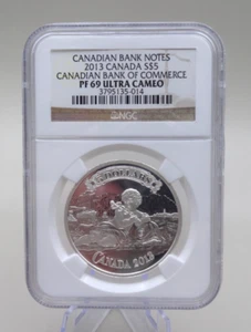 2013 Canada S$5 Canadian Bank of Commerce PF 69 Ultra Cameo NGC - Picture 1 of 3