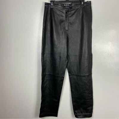 Genuine Leather high waisted tapered leg Mom trousers - Image 1 of 4