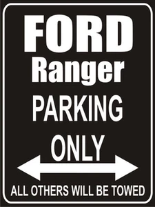 Parkplatzschild 32x24 cm schwarz - Ford Ranger - Parking only - Parkplatz - Bild 1 von 1