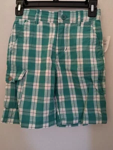 Gap Kids Boy's Green Plaid Shorts Swim Trunks  Size 7 New NWT - Picture 1 of 4