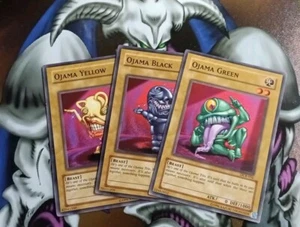 3x Yu-Gi-Oh! Ojama Collection Trio Cards Yellow Black Green Unlimited - Picture 1 of 1