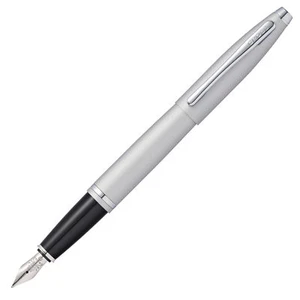 Cross Calais Satin Chrome Medium Point Fountain Pen- NEW AT0116-16MS - New - Picture 1 of 5